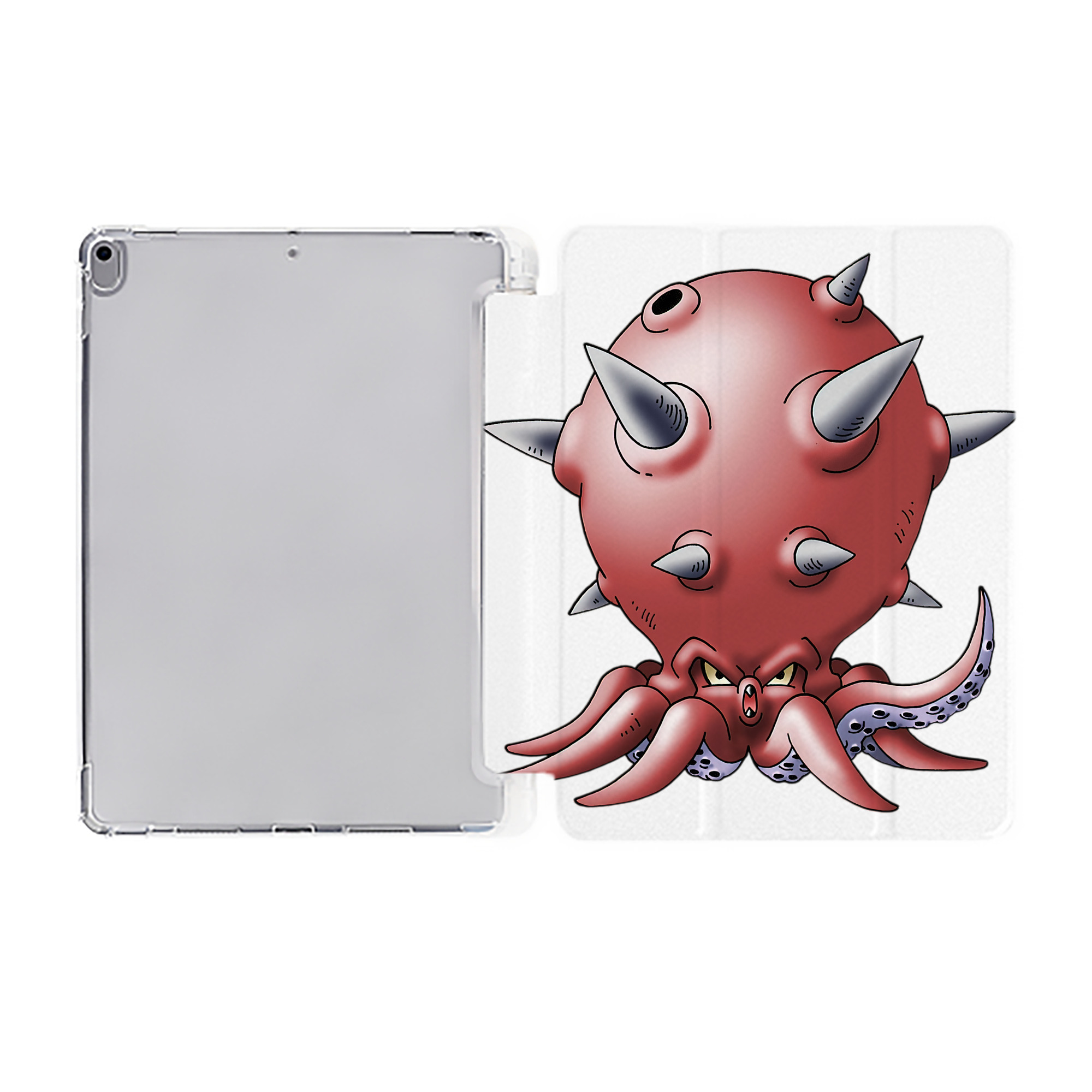 （画像用） ドラゴンクエスト Doragon Kuesuto Dragon Quest IPad ケース ペン収納付き 三つ折りスタンド PUレザー×シリコン 対応機種9.5/10.5/10.9インチ